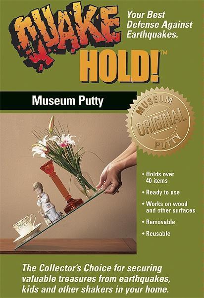 Ready America-Trevco QuakeHold 88111 2.64 oz Museum Putty, Multi-Surface  Putty